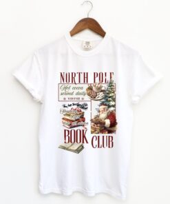 vintage christmas sweatshirt for book lovers north pole book club design funny santa t shirt for holiday celebrations d726j scaled