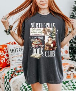 vintage christmas sweatshirt for book lovers north pole book club design funny santa t shirt for holiday celebrations j2c4a scaled