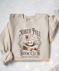 vintage christmas sweatshirt for book lovers north pole book club design funny smut reader crewneck for holiday celebrations htcym