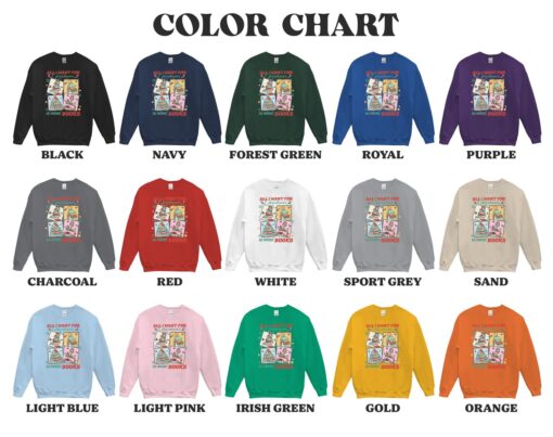 vintage christmas sweatshirt for book lovers with funny quote all i want for christmas is more books in comfortable style gua1n scaled