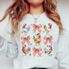 vintage christmas sweatshirt for chicken lovers featuring chickens design in crewneck style jvmsl