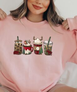 vintage christmas sweatshirt for coffee lovers featuring camping and winter themes pmjom scaled