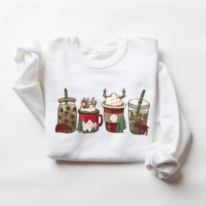 vintage christmas sweatshirt for coffee lovers featuring camping and winter themes tsiop