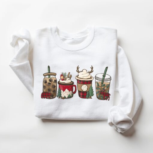 vintage christmas sweatshirt for coffee lovers featuring camping and winter themes tsiop scaled