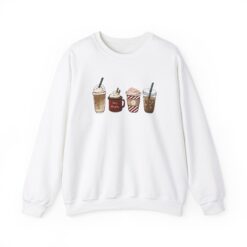 vintage christmas sweatshirt for coffee lovers featuring snowman and latte design ideal for winter wear 9tkjv