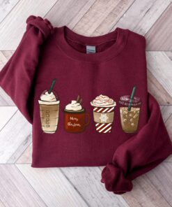 vintage christmas sweatshirt for coffee lovers featuring snowman and latte design ideal for winter wear uv5kl scaled