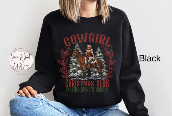 vintage christmas sweatshirt for cowgirls oversized western holiday shirt with festive design country christmas apparel p7twg