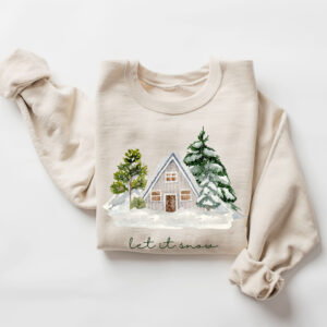 vintage christmas sweatshirt for family matching winter cabin style with cozy holiday design and comfortable fit fn9ec