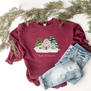 vintage christmas sweatshirt for family matching winter cabin style with cozy holiday design and comfortable fit hofql