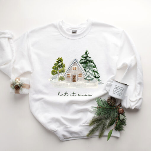 vintage christmas sweatshirt for family matching winter cabin style with cozy holiday design and comfortable fit ilyqa scaled