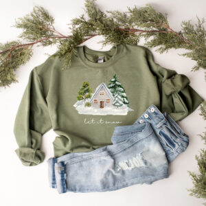 vintage christmas sweatshirt for family matching winter cabin style with cozy holiday design and comfortable fit jsbmg