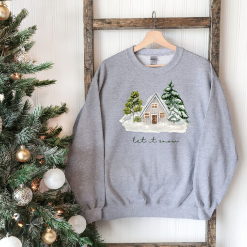 vintage christmas sweatshirt for family matching winter cabin style with cozy holiday design and comfortable fit tgbpz scaled