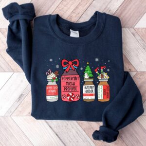 vintage christmas sweatshirt for healthcare workers featuring snowman design ideal for pharmacists and pharmacy technicians botfe scaled