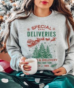 vintage christmas sweatshirt for labor and delivery nurses special deliveries design nicu nurse shirt for mother baby care abr13