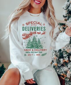 vintage christmas sweatshirt for labor and delivery nurses special deliveries design nicu nurse shirt for mother baby care jujdl scaled