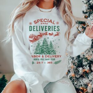 vintage christmas sweatshirt for labor and delivery nurses special deliveries design nicu nurse shirt for mother baby care jujdl scaled