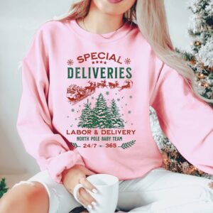 vintage christmas sweatshirt for labor and delivery nurses special deliveries design nicu nurse shirt for mother baby care ktlmy scaled