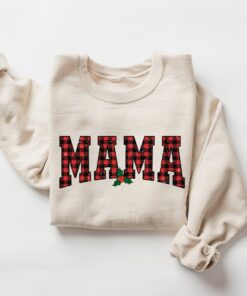 vintage christmas sweatshirt for moms mama claus crewneck funny christmas shirt with jolly design for holiday celebrations si0u7