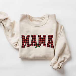 vintage christmas sweatshirt for moms mama claus crewneck funny christmas shirt with jolly design for holiday celebrations si0u7