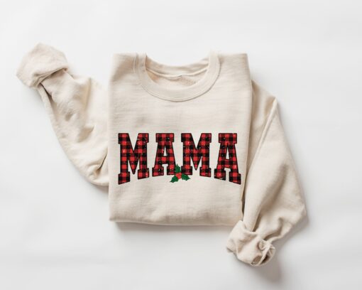 vintage christmas sweatshirt for moms mama claus crewneck funny christmas shirt with jolly design for holiday celebrations si0u7