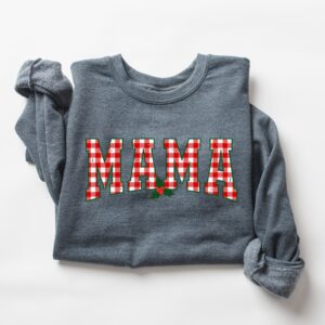 vintage christmas sweatshirt for moms mama claus crewneck funny holiday design for comfortable wear 1ldds