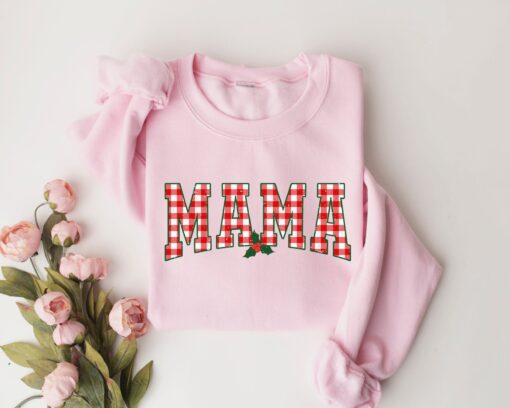 vintage christmas sweatshirt for moms mama claus crewneck funny holiday design for comfortable wear pkfar