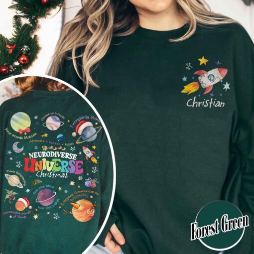 vintage christmas sweatshirt for neurodiversity awareness featuring space design and autism support for teachers and community 6cdkl