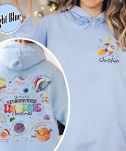 vintage christmas sweatshirt for neurodiversity awareness featuring space design and autism support for teachers and community oakwe