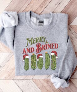 vintage christmas sweatshirt for pickle lovers featuring retro pickles design ideal for holiday parties and festive gatherings 8dhsa