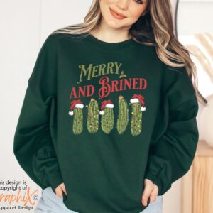 vintage christmas sweatshirt for pickle lovers featuring retro pickles design ideal for holiday parties and festive gatherings ljj7x