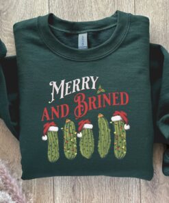 vintage christmas sweatshirt for pickle lovers featuring retro pickles design ideal for holiday parties and festive gatherings ylyeg scaled