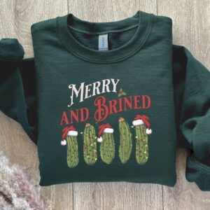 vintage christmas sweatshirt for pickle lovers featuring retro pickles design ideal for holiday parties and festive gatherings ylyeg scaled