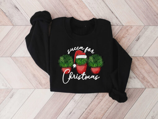 vintage christmas sweatshirt for plant lovers featuring succulent design for gardener holiday outfits and festive celebrations awdrc scaled