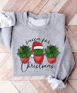 vintage christmas sweatshirt for plant lovers featuring succulent design for gardener holiday outfits and festive celebrations tgyh9 scaled