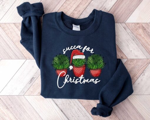 vintage christmas sweatshirt for plant lovers featuring succulent design for gardener holiday outfits and festive celebrations xdeih scaled