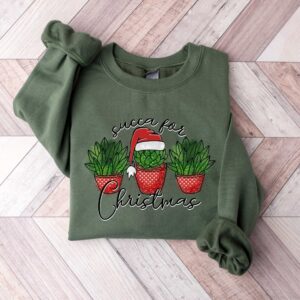 vintage christmas sweatshirt for plant lovers featuring succulent design for gardener holiday outfits and festive celebrations ynydv scaled