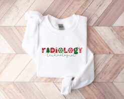vintage christmas sweatshirt for radiology technologists funny rad tech crewneck with unique design for holiday celebrations whvci