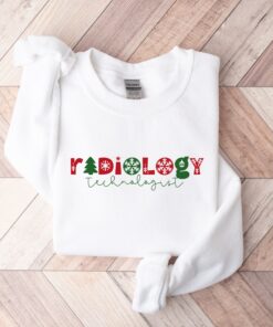 vintage christmas sweatshirt for radiology technologists funny rad tech crewneck with unique design for holiday celebrations whvci