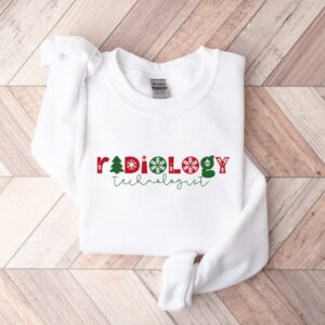 vintage christmas sweatshirt for radiology technologists funny rad tech crewneck with unique design for holiday celebrations whvci