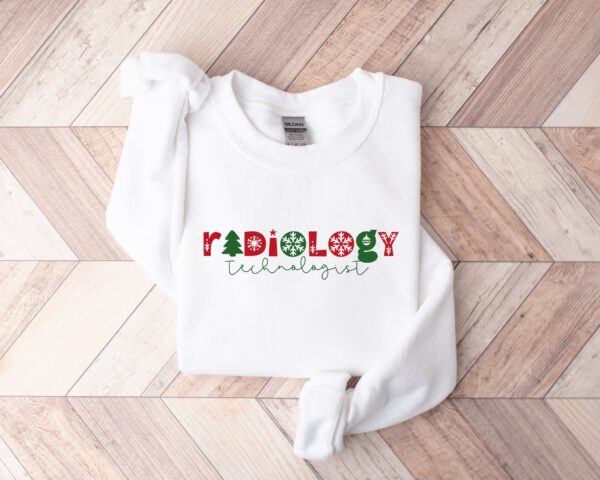 vintage christmas sweatshirt for radiology technologists funny rad tech crewneck with unique design for holiday celebrations whvci