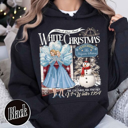 vintage christmas sweatshirt for sisters featuring columbia inn design inspired by white christmas movie 1954 perfect for holiday gatherings a3iyw