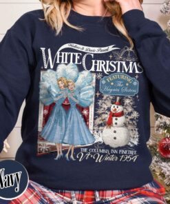 vintage christmas sweatshirt for sisters featuring columbia inn design inspired by white christmas movie 1954 perfect for holiday gatherings eicom