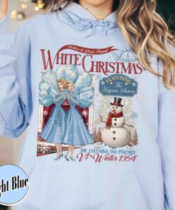 vintage christmas sweatshirt for sisters featuring columbia inn design inspired by white christmas movie 1954 perfect for holiday gatherings v3hqb