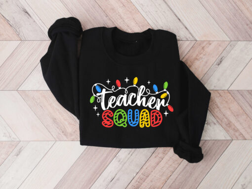 vintage christmas sweatshirt for teachers with fun holiday lights design for school parties and winter celebrations qmigf scaled