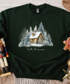 vintage christmas sweatshirt for winter cabin style featuring let it snow design and pine tree loungewear for camping comfort uz9vb scaled