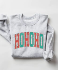 vintage christmas sweatshirt for women ho ho ho crewneck in retro varsity style with comfortable fit and holiday spirit hfjyy