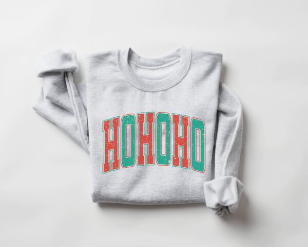 vintage christmas sweatshirt for women ho ho ho crewneck in retro varsity style with comfortable fit and holiday spirit hfjyy