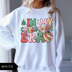 vintage christmas sweatshirt for women in my christmas era design with trendy style and comfortable fit tmtcb