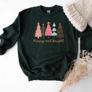 vintage christmas sweatshirt for women merry and bright crewneck with festive design for holiday apparel and xmas celebrations 8j1fw