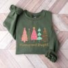 vintage christmas sweatshirt for women merry and bright crewneck with festive design for holiday apparel and xmas celebrations s6qly